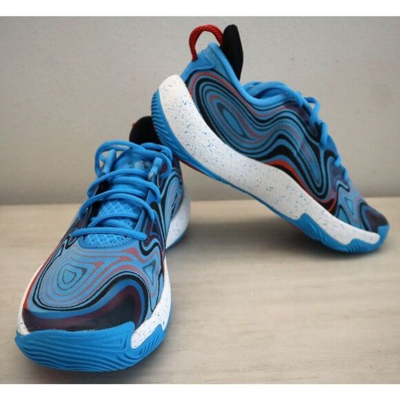 Under Armour 3027259-400 Men's 9.5 Women's 11 Blue/Red Spawn 6 Basketball Shoes - Picture 1 of 7
